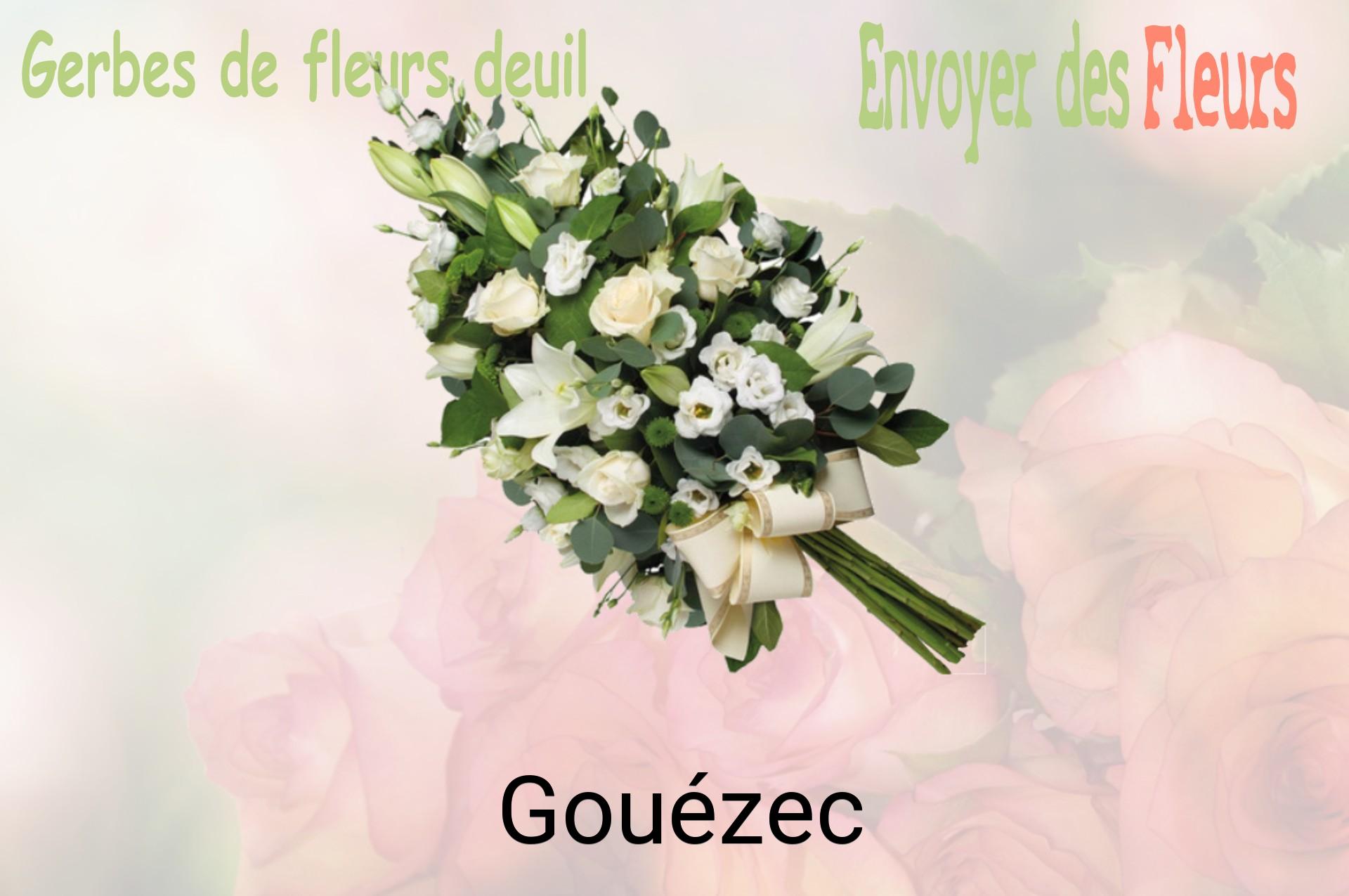Gerbe de fleurs de deuil livrée à Gouézec